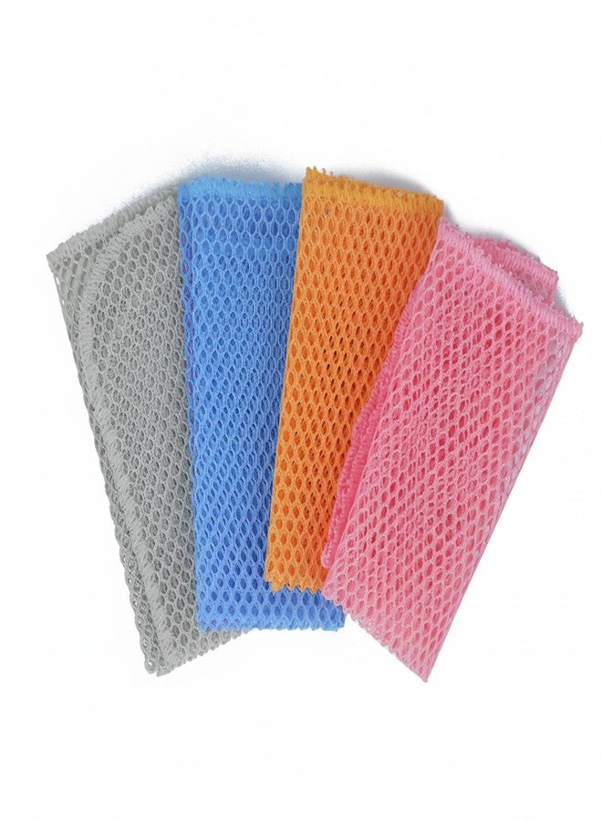 WHTCHSU Heavy Duty Dish Scrubbers, Non-Scratch Scouring Pads - Odorless & Long Lasting Mesh Dish Cloth - Replace Sponges - Kitchen, Floor and Bathroom Usage (4 Pcs) - Image 1